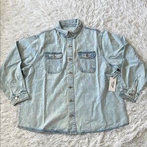 Refuge Men’s  Light Denim Shirt size Medium New